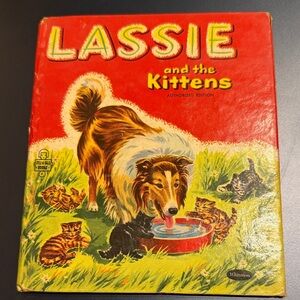 Whitman Lassie and the Kittens Book - Red Cover